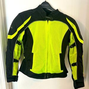 Ladies tourmaster intake air 4 Hi-Viz and black textile motorcycle jacket-sz S